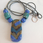 Blue & Green Kazuri Necklace